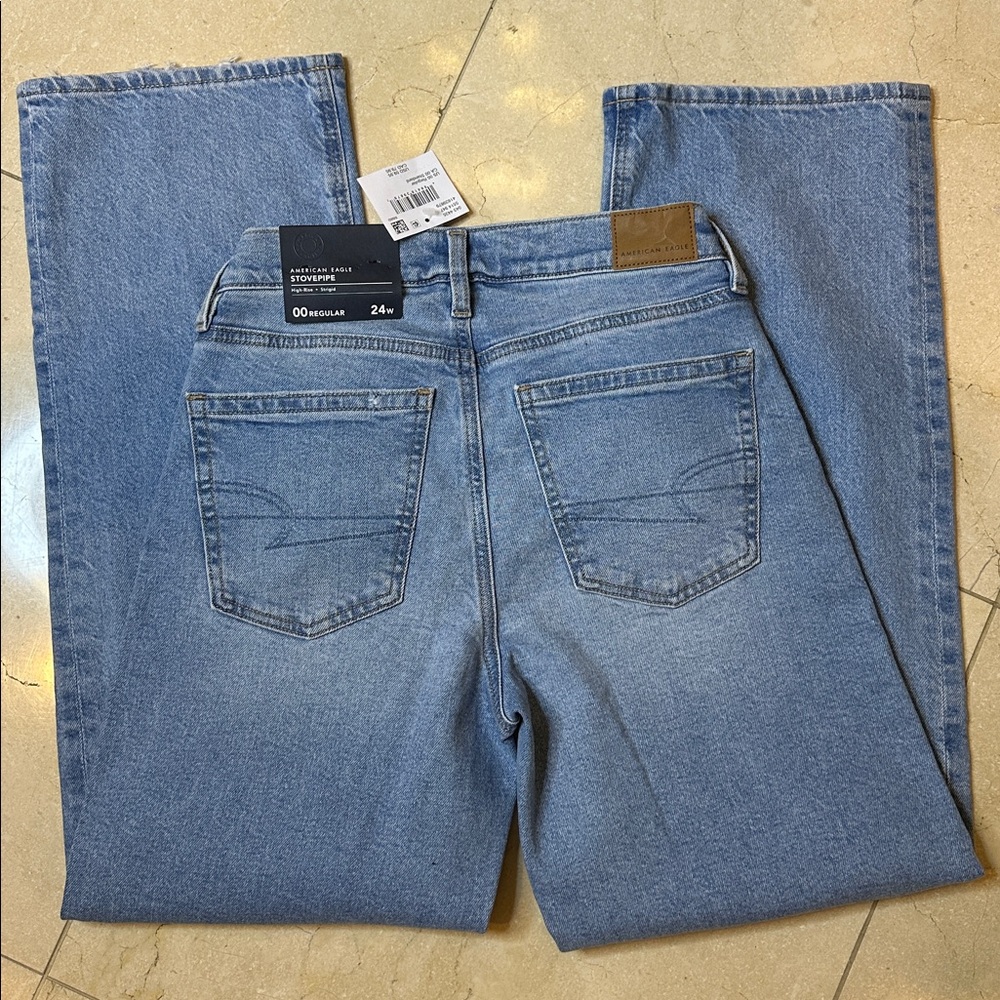 American Eagle Stovepipe High Rise Strigid Jeans 24w - Picture 7 of 7